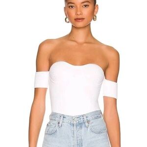 NWT Helmut Lang White Off-Shoulder Women's Top XS